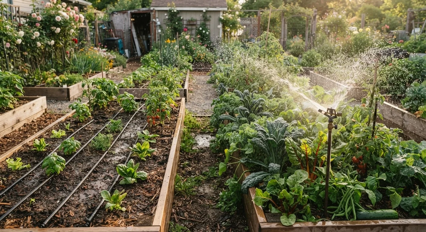 Drip Irrigation vs. Sprinkler Systems for Backyard Gardens