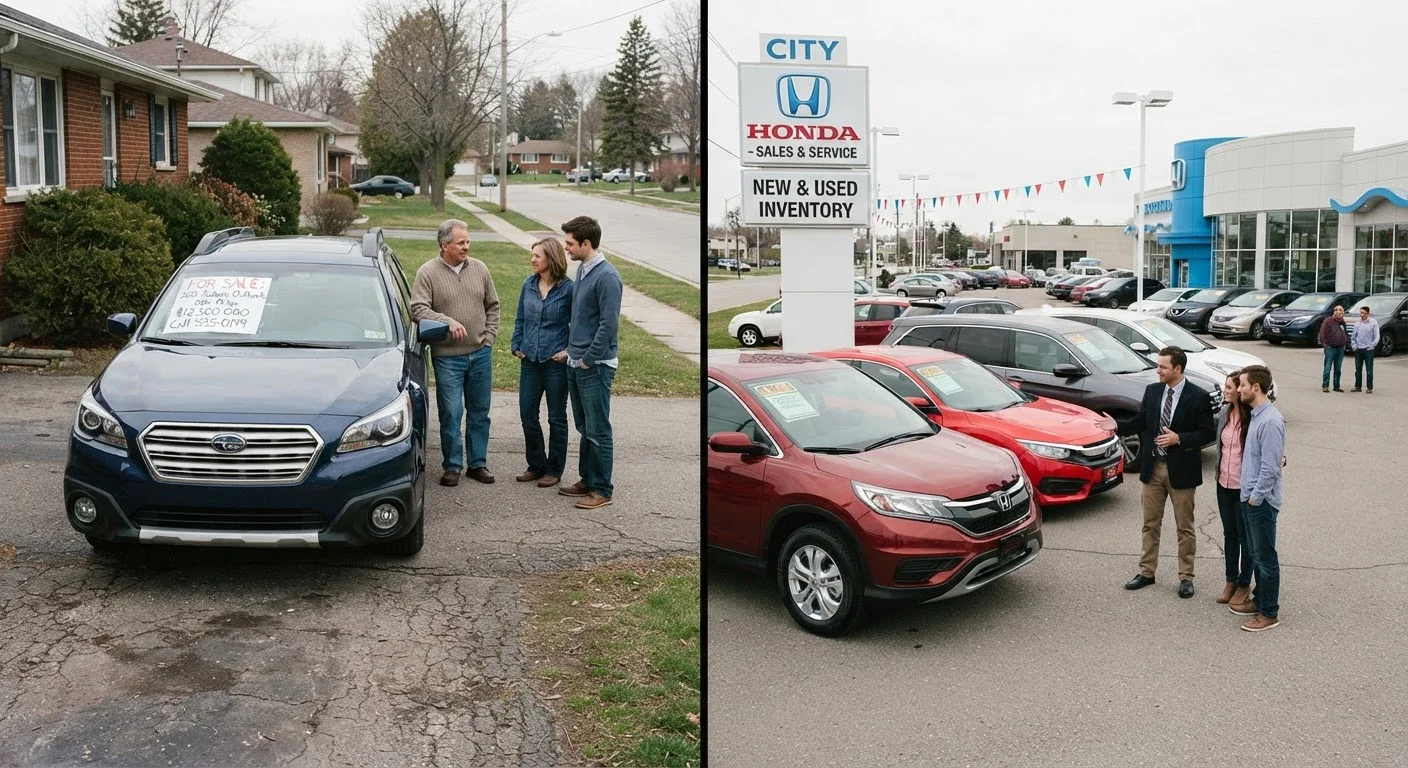 Private Seller or Dealership: What Each Route Actually Costs You