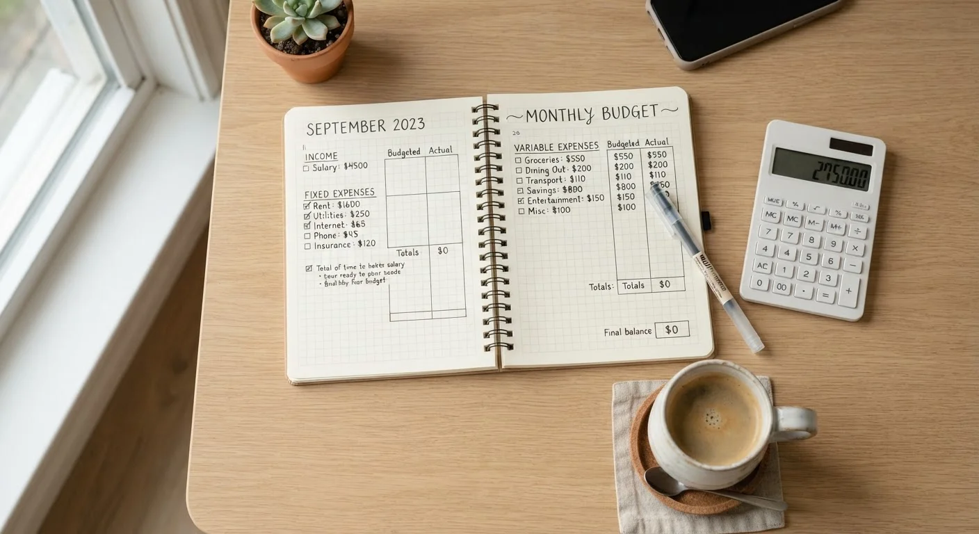 Your First Monthly Budget, Built From Scratch